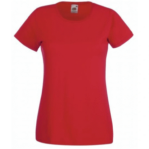 T-Shirt Col Rond Rouge Femme
