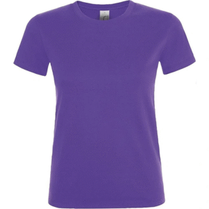 col rond femme violet T-Shirt Col Rond Violet Femme