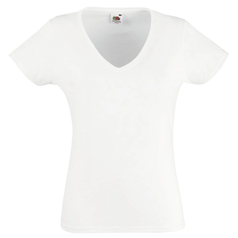 v femme blanc T-Shirt Col V Blanc Femme