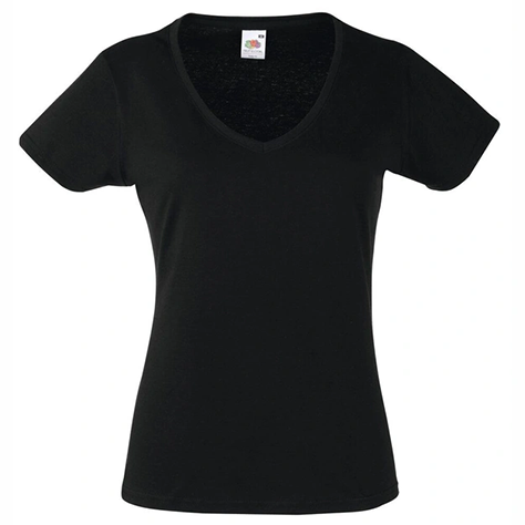 v femme noir T-Shirt Col V Noir Femme