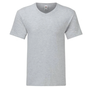 v homme gris chiné T-Shirt Col V Gris Chiné Homme