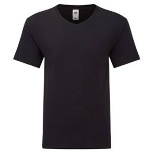 Fruit-Of-The-Loom-T-shirt-col-V-ORIGINAL-Homme-L-Noir-UTPC3034 T-Shirt Col V Noir Homme