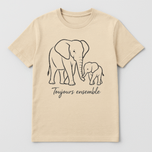 style épuré elephants