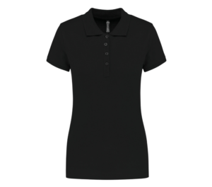 Polo noir face f Polo femme