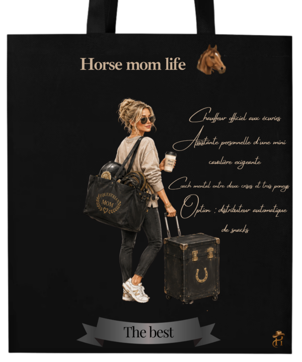 Horse mom blonde noir Horse mom life (blonde)