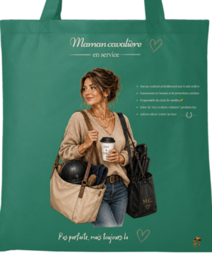 mam cav brune vert Maman cavalière en service (brune)