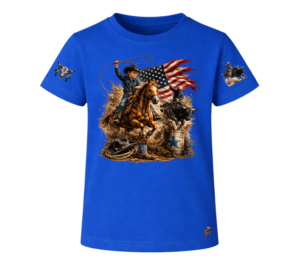 t shirt rodeo bleu garçon Born for the rodeo - Boys (kid)