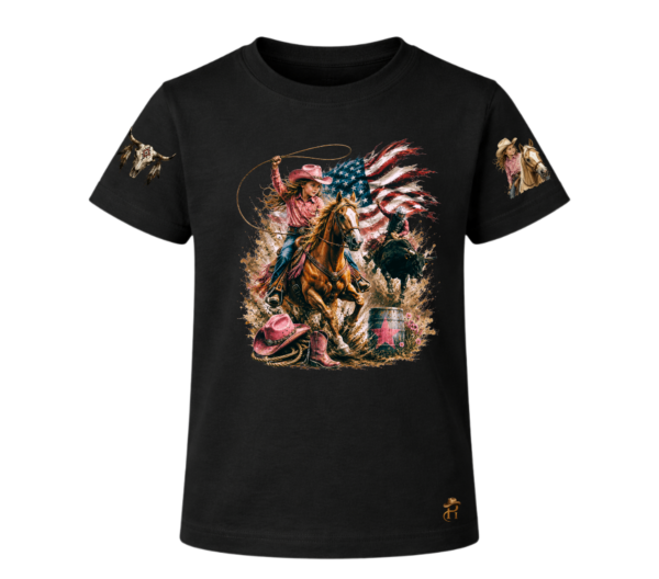 t shirt rodeo noir fille Born for the rodeo - Girls (kid)